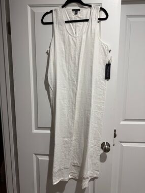 Saks Fifth Avenue White Sleeveless Maxi Tank Dress